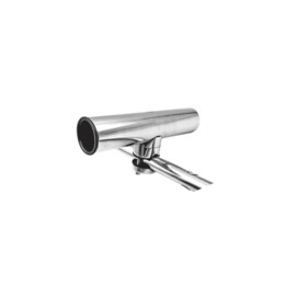 Hengelhouder - RVS - klemmontage Ø buis 25–32 mm - binnendiameter 42 mm - lengte 230 mm - spiegelpolijsting