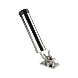 Hengelhouder - Dekmontage - RVS - binnendiameter 42 mm - lengte 230 mm - spiegelpolijsting