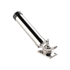 Hengelhouder - Dekmontage - RVS - binnendiameter 42 mm - lengte 230 mm - spiegelpolijsting