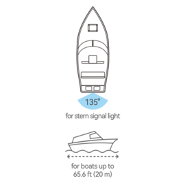 LED Ronde Heklicht - 02 series - 12VDC - IP66 - zicht 3NM - Warm wit - S.S.316 - 15 x  Ø 81 mm