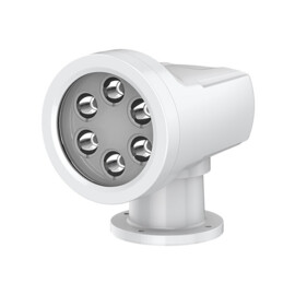 LED Zoeklicht rond - wit 5000K - 600 m straal - bekabelde opbouw afstandsbediening - aluminium behuizing - 12/24V - IP65