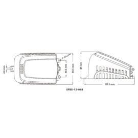 Vlotterschakelaar met filterhuis, 12V/24V/32 VDC, Max 12A