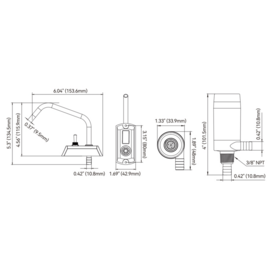 SEAFLO Galley Pump 12V - 6.3 L/min (100GPH) - Fits 10 mm Hose (3/8") - with Faucet
