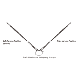 Ruitenwissermotor 5 Nm - 24V - Aslengte 64 mm (2.5) - Serie 01
