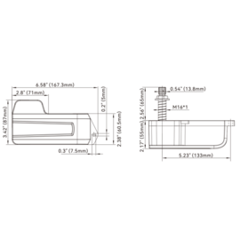 Ruitenwissermotor 10 Nm - 24V - Aslengte 68 mm (2.68) - 2-staps - Serie 01